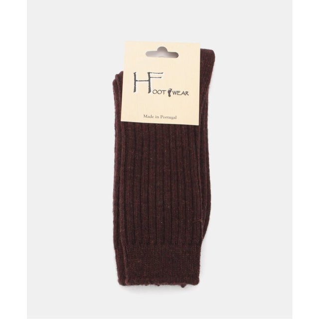 H FOOT WEAR/エイチ フットウェア RIB SOCKS （ブラウン）