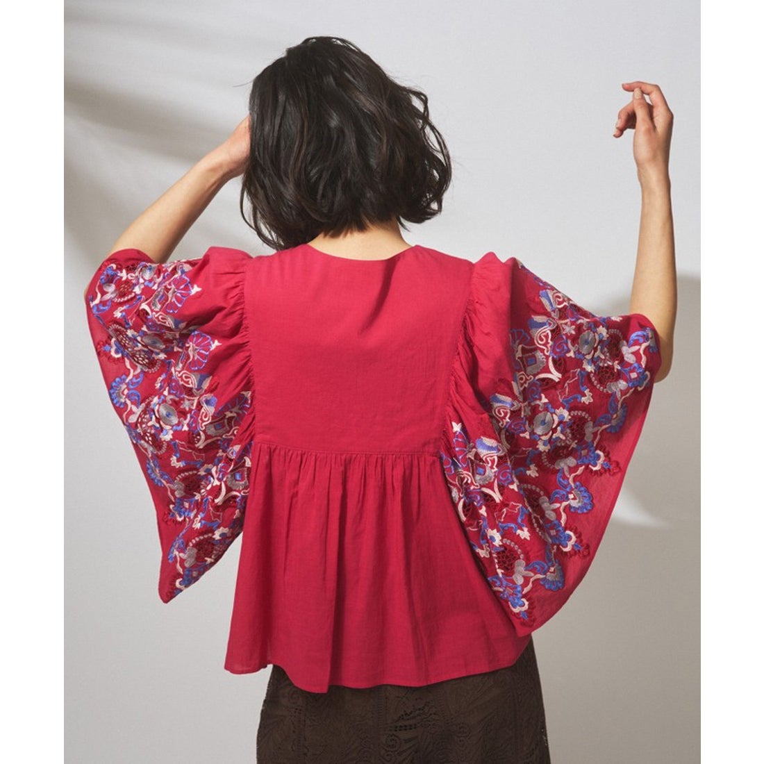 グレースコンチネンタル GRACE CONTINENTAL 刺繍カフタンギャザー