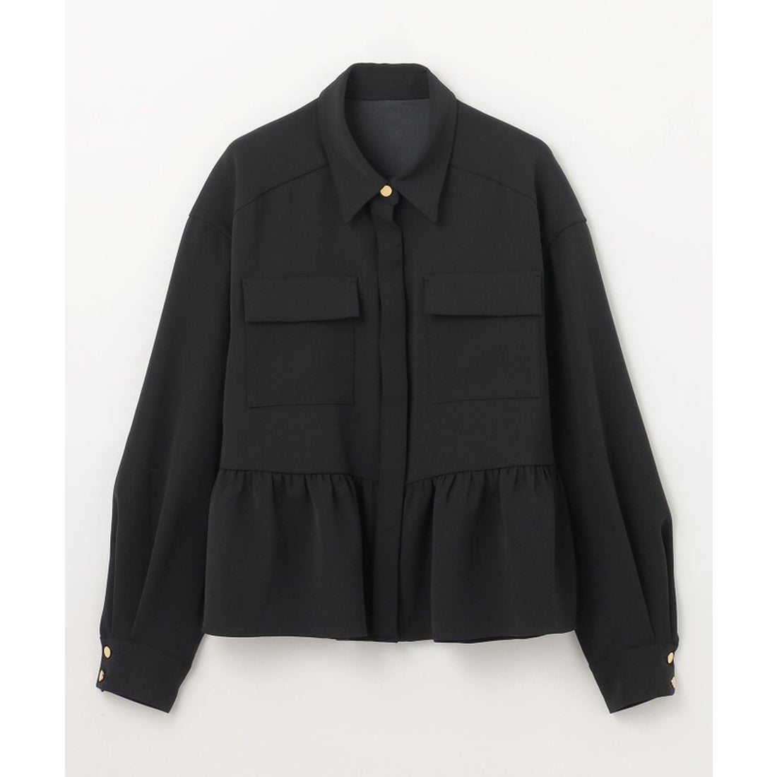 グレースコンチネンタル GRACE CONTINENTAL ヘムギャザーシャツ 