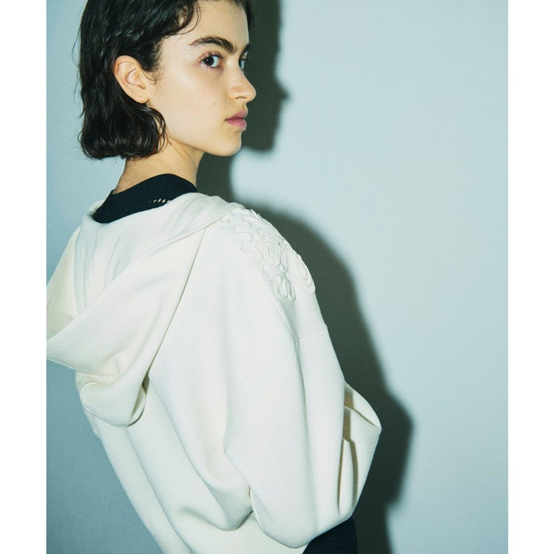 グレースコンチネンタル GRACE CONTINENTAL コード刺繍ニットパーカー 