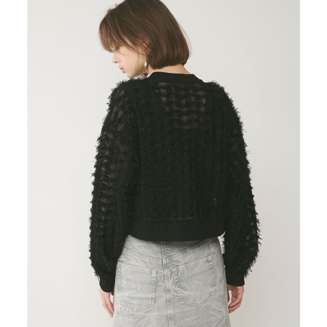 グレースコンチネンタル GRACE CONTINENTAL フリンジニットzip