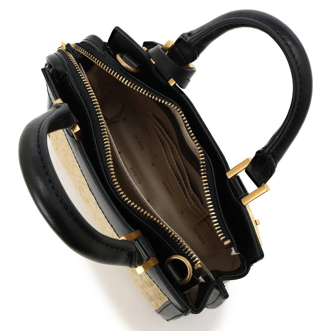 ゲス GUESS KATEY Straw Mini Satchel （NTB） ハンドバッグ 