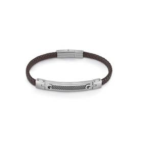 HERO Brw Strap & Steel Plaque Stl Bracelet (Silver) （SILVER）