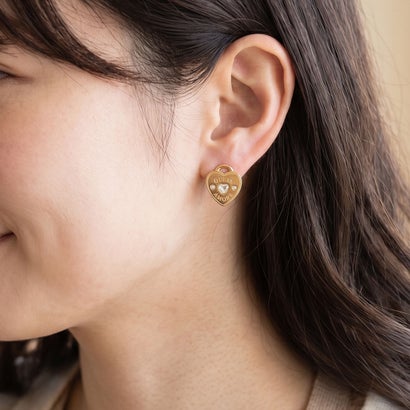 14MM Heart Studs （YG）｜詳細画像