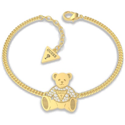 ゲス GUESS VINTAGE BEAR Bear Charm Chain Bracelet (Gold) （GOLD）｜詳細画像
