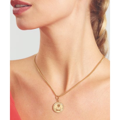 ゲス GUESS VINTAGE BEAR Bear Coin Chain Necklace (Gold) （GOLD）｜詳細画像