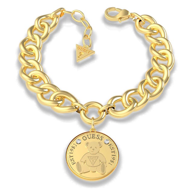 
                    VINTAGE BEAR Bear Coin Curb Chain Bracelet (Gold) （GOLD） アクセサリー ブレスレット