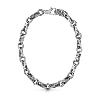 ゲス GUESS 4G VINTAGE 18'' Torchon Chain Necklace (Antique Silver) （AS）｜詳細画像