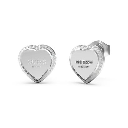 ゲス GUESS FINE HEART 11mm Heart Studs Pierce (Silver) （SILVER）｜詳細画像
