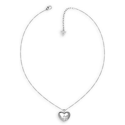 ゲス GUESS TALISMANIA 16-18'' Heart Charm Necklace (Silver) （SILVER）｜詳細画像