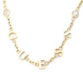 CRYSTAL HARMONY 16-18'' Guess Lettering Small Necklace （YG）