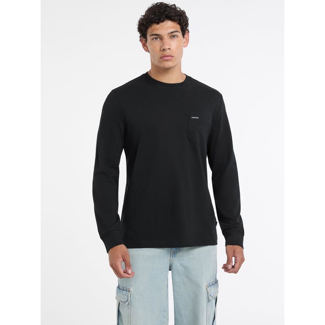 JEANS Long Sleeves Crew Neck Regular Poket Tee （JBLK）