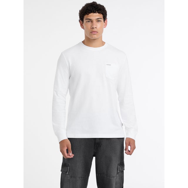 JEANS Long Sleeves Crew Neck Regular Poket Tee （G011）