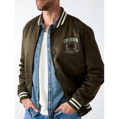 ゲス GUESS VARSITY Suede Jacket （G8F5）｜詳細画像