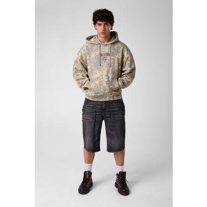 ゲス GUESS GUESS JEANS Baker Logo Camo Hoodie （FMEM）｜詳細画像