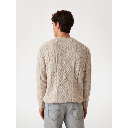 ゲス GUESS FRANK V-Neck Cable Sweater （FJ67）｜詳細画像