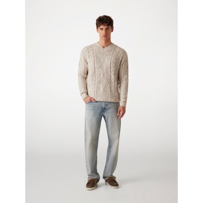 ゲス GUESS FRANK V-Neck Cable Sweater （FJ67）｜詳細画像