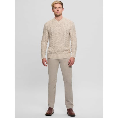 ゲス GUESS FRANK V-Neck Cable Sweater （FJ67）｜詳細画像