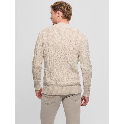 ゲス GUESS FRANK V-Neck Cable Sweater （FJ67）｜詳細画像