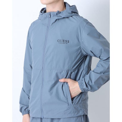 ゲス GUESS Logo Nylon Jacket （LIGHT BLUE）｜詳細画像