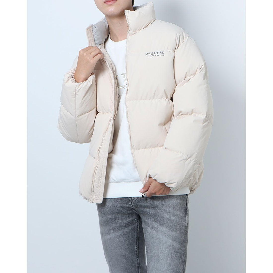 ゲス GUESS Puffer Jacket （IVORY） -アウトレット通販 ロコレット 