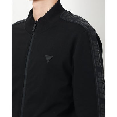 ゲス GUESS Logo Tape Zip Up Sweatshirt （JBLK）｜詳細画像