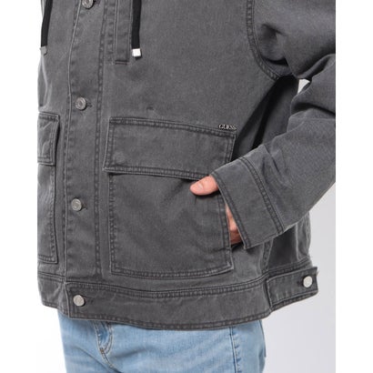ゲス GUESS Hooded Woven Jacket （BLK）｜詳細画像