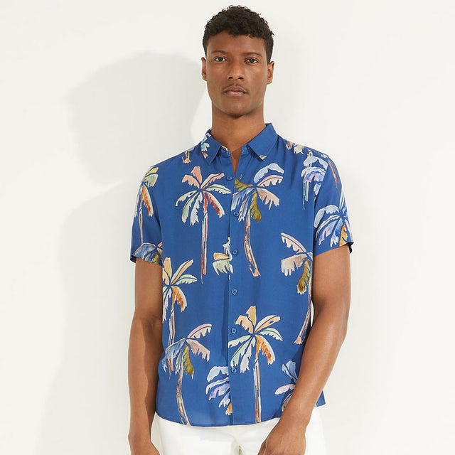 
                    Eco Watercolor Palm Shirt （P77X） 半袖シャツ