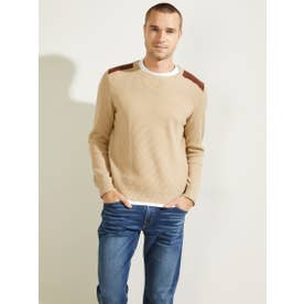 Liam Leather Patch Sweater （G036）
