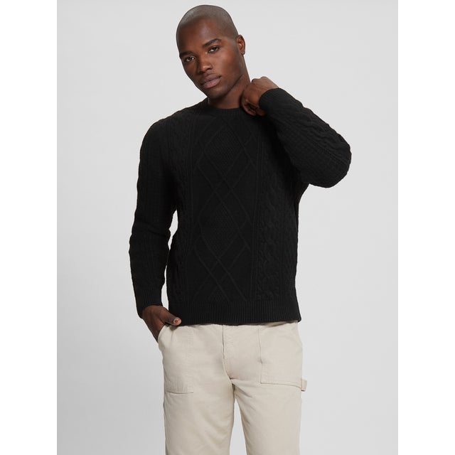 
                    Eco Cable-Knit Sweater （JBLK）