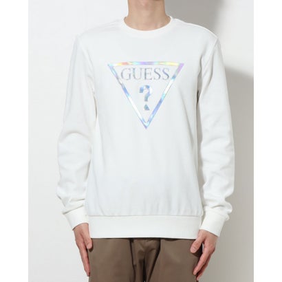 ゲス GUESS Triangle Logo Sweatshirt （WHT）｜詳細画像