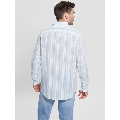 ゲス GUESS Collins Striped Pocket Shirt （S73Q）｜詳細画像