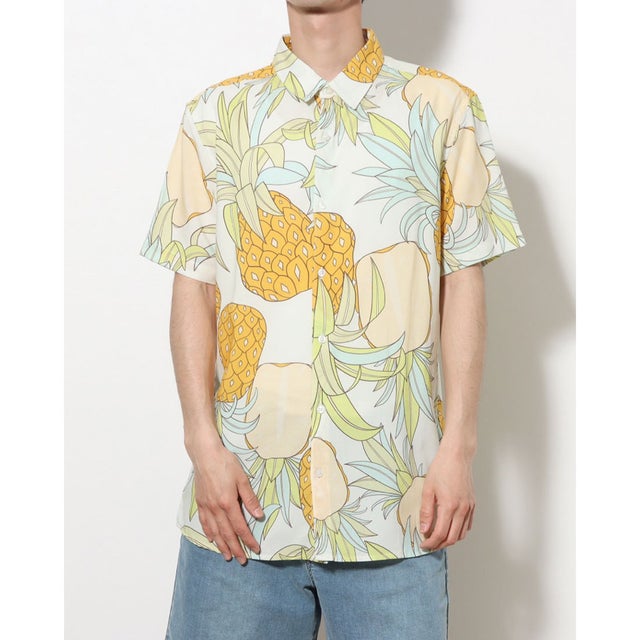 
                    Eco Rayon Pineapples Shirt （P097）