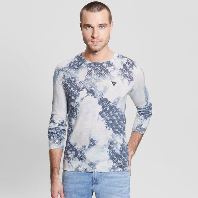 
                    Tyson Bleach Printed Sweater （P7HH）