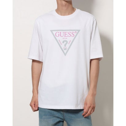 ゲス GUESS Triangle Logo Tee （WHT） ロゴTシャツ｜詳細画像