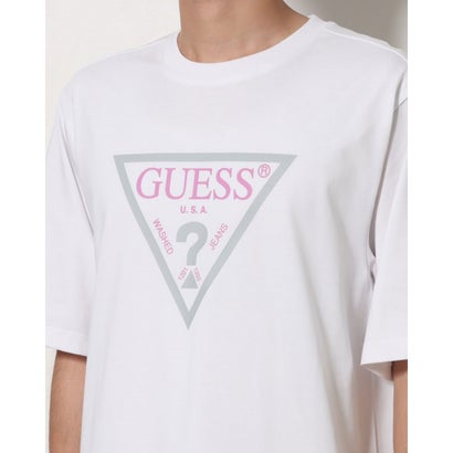 ゲス GUESS Triangle Logo Tee （WHT） ロゴTシャツ｜詳細画像