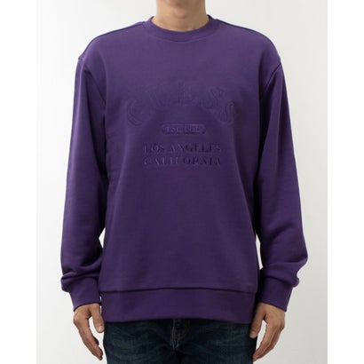ゲス GUESS Lettering Embroidery Sweatshirt （PUR） トップス スウェット｜詳細画像
