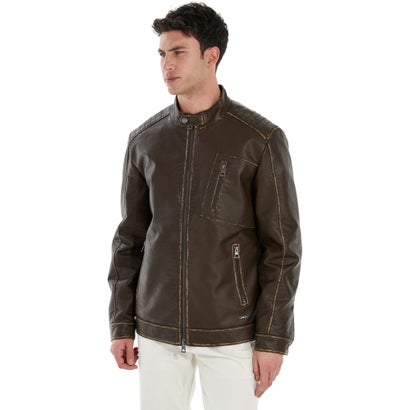 ゲス GUESS Pu Leather Washed Jacket （G1T7）｜詳細画像