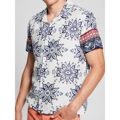 ゲス GUESS Eco Island East Floral Linen Shirt （P0DK）｜詳細画像