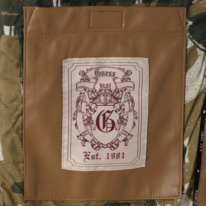 ゲス GUESS Faux-Leather Hooded Puffer Jacket （G1T7）｜詳細画像