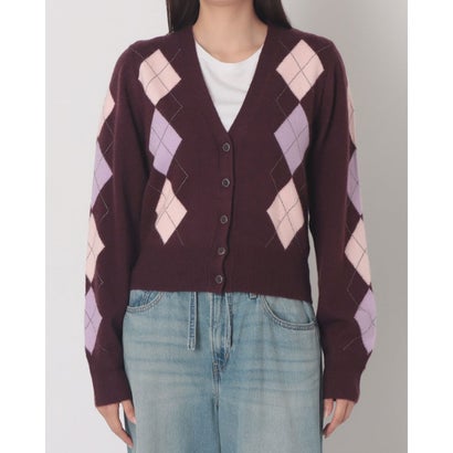 GRACIE Argyle Cardigan （F5YP）｜詳細画像