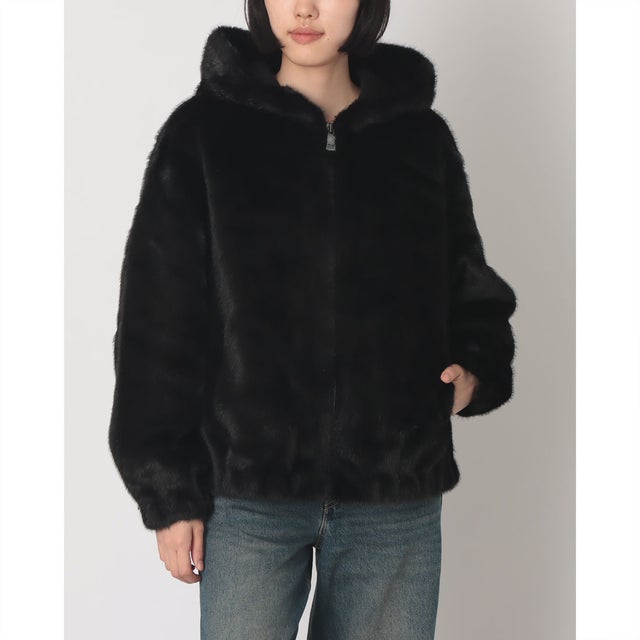 INGRID Fur Hoodie Jacket （JBLK）