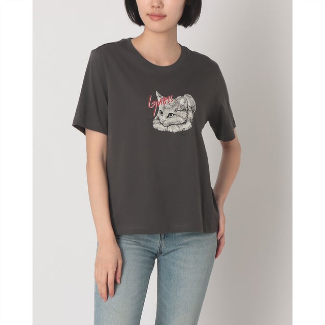 WOMENS Knit Tee （DGY）