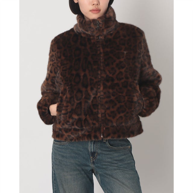 WOMENS Faux Fur Jacket （BRN）