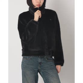 WOMENS Faux Fur Jacket （BLK）
