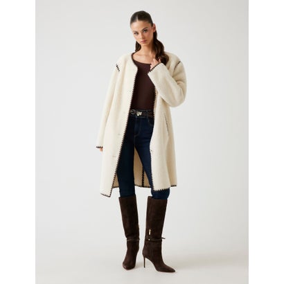 ゲス GUESS MIA Faux Fur Coat （F0D9）｜詳細画像