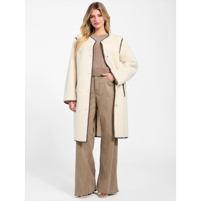 ゲス GUESS MIA Faux Fur Coat （F0D9）｜詳細画像