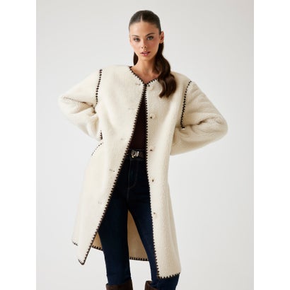 ゲス GUESS MIA Faux Fur Coat （F0D9）｜詳細画像