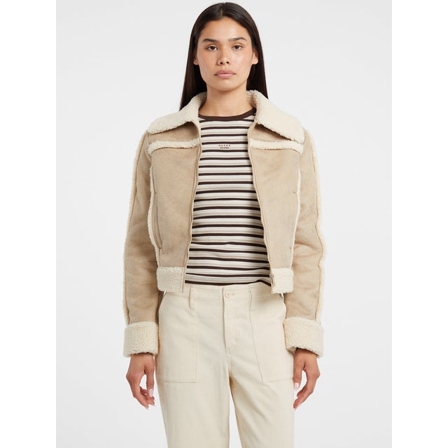 JEANS Faux Shearling Jacket （A117）