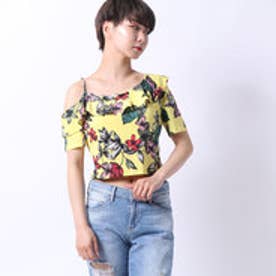 MAIRIN FLORAL ONE-SHOULDER TOP （CHEEKY JUNGLE YELLOW）